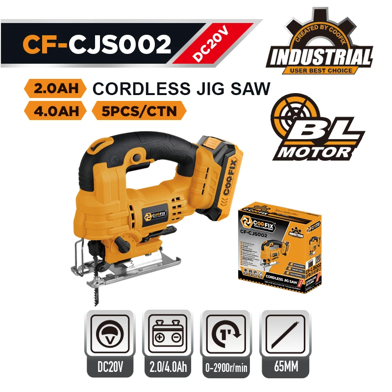 0–2900 RPM Brushless Cordless Jig Saw factory